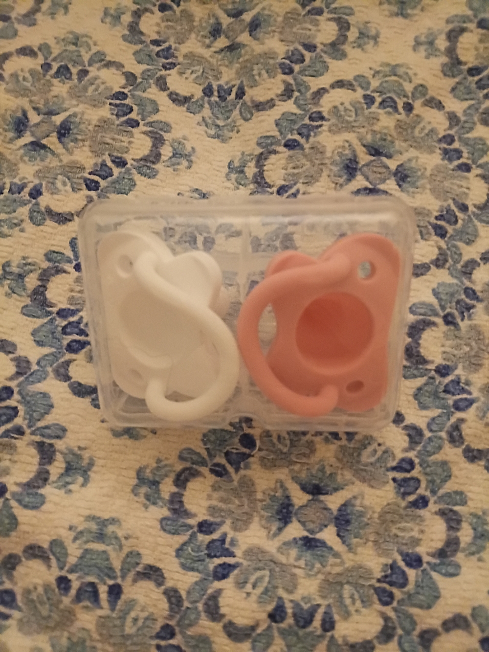 Pink & White Pacifier Set
